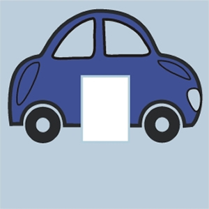 Blue Car Light Switch Cover