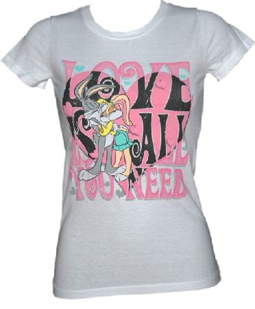 Bunny Love Ladies Lola And Bugs T-Shirt from Bejeweled