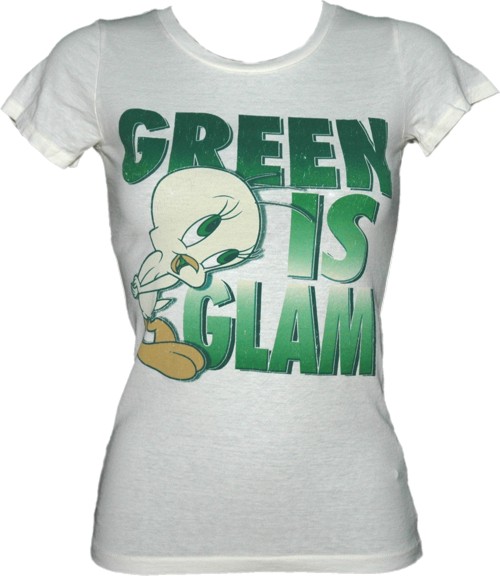 Green Is Glam Ladies Tweety Pie T-Shirt from Bejeweled