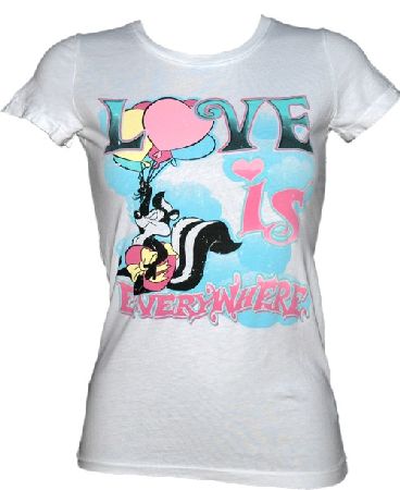 Love Is Everywhere Ladies Pepe Le Peu T-Shirt from Bejeweled