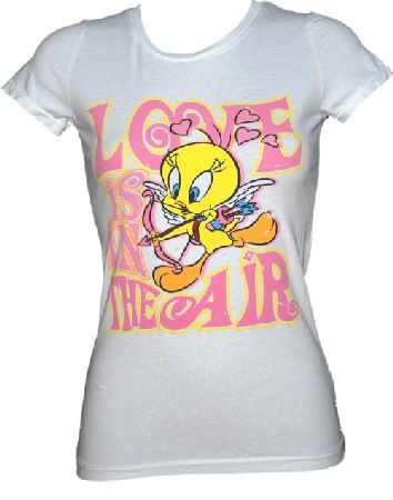 Love Is In The Air Ladies Tweety Pie T-Shirt from Bejeweled