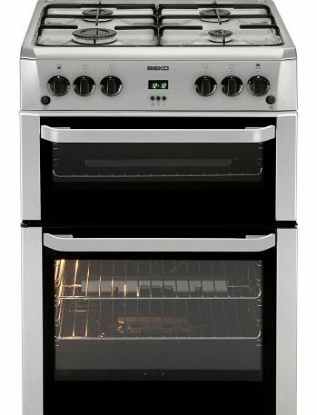 BDVG694SP Double Oven 60cm Gas Cooker - Silver