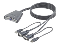 Belkin 2-Port KVM Switch with Built-In Cabling - KVM switch
