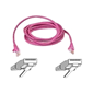 Belkin CAT5e UTP Snagless Patch Cable Pink 3m