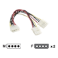 Belkin power splitter Y cable 5.25`` F2N503B