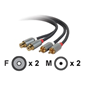 Belkin Pure AV - Audio cable - RCA (F) - RCA (M)