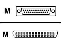 Belkin SCSI external cable 25 pin DSub male 50 pin Centronics male 3.6m