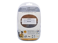 Belkin USB 2.0 4-Port Lighted hub - hub - 4 ports