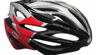 Bell Array Helmet Silver Red and Black