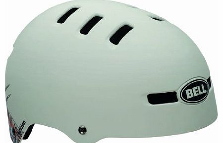 Bell Faction 2013 BMX Dirt Bike Helmet White / Bone matte bone/rust #1 shocker Size:S
