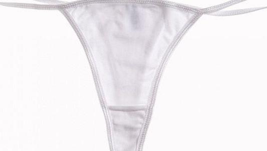 Bella Canvas Bella   Canvas Womens/Ladies Cotton Spandex Bikini Thong (L) (White)