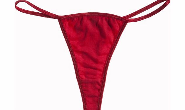 Bella Canvas Bella   Canvas Womens/Ladies Cotton Spandex Bikini Thong (M) (Red)