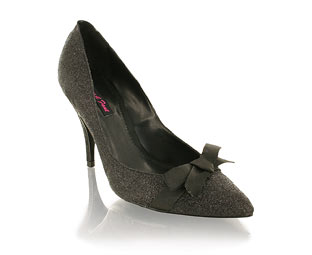 Belle and Mimi Glitter Detail Court Shoe