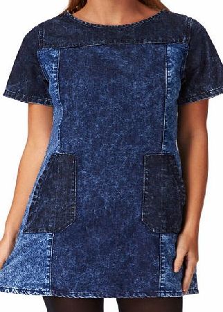 Bellfield Womens Bellfield Belaya Denim Panels Dress -