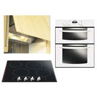 Built Under Double Oven XOU70F- Ceramic Hob CR60 and Integrated Hood ICH602