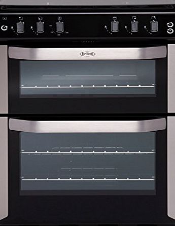 Belling FSG 55 TCF Stainless Steel 55cm Wide Double Cavity Fanned Gas Cooker