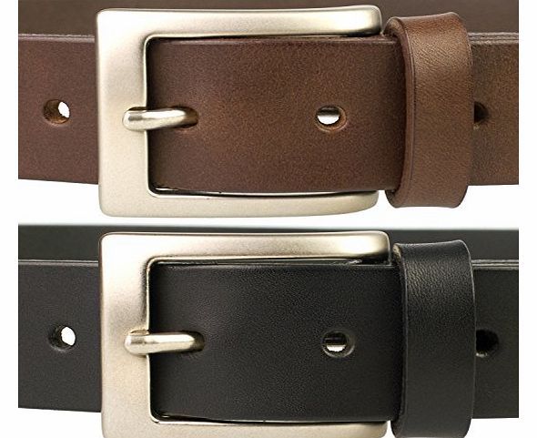 Belt Designs L, 38-42 - Brown -Mens Quality Leather Belt Made in UK