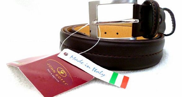 Belts4me  Ladies New Brown Soft Smooth Italian Leather Belts, Made in Italy Designer label - M 34``-36`` - Brown