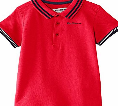 Ben Sherman Boys Classic Short Sleeve Polo Shirt, Target Red, 4-5 Years