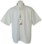 Check Short Sleeve Shirt White Size X-Large