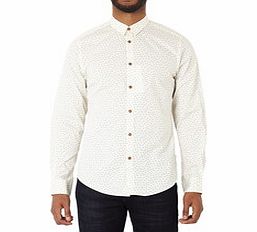 Ben Sherman Cream patterned pure cotton shirt