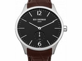 Ben Sherman Mens Black and Brown Leather Strap