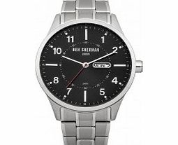 Ben Sherman Mens Black and Steel Bracelet Watch