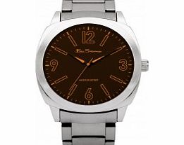 Ben Sherman Mens Brown and Silver Watch