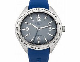 Ben Sherman Mens Grey and Blue Silicone Strap