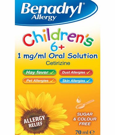 Benadryl Hayfever Allergy 6  Solution 70ml