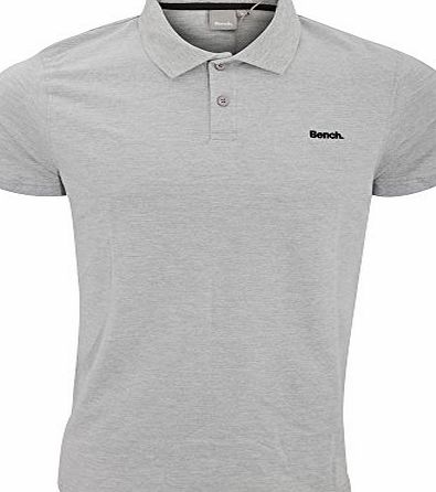 Bench Adults Mens Classic Short Sleeved Livedin B Pique Polo Shirt (Large) (Grey)