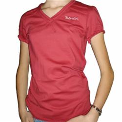Bench Girls Jnr Puff Sleeve Top - Dark Pink