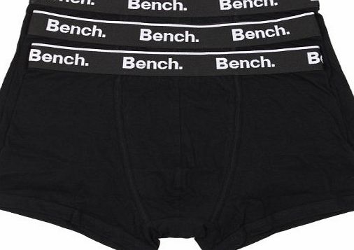 Bench Keddie 3 Pack Boxer Short Trunks Black - L (36-38in)