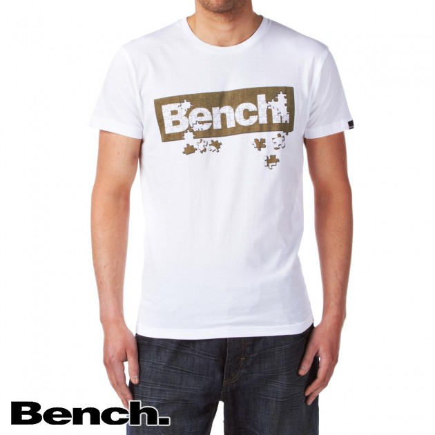 Mens Bench Puzzle T-Shirt - White