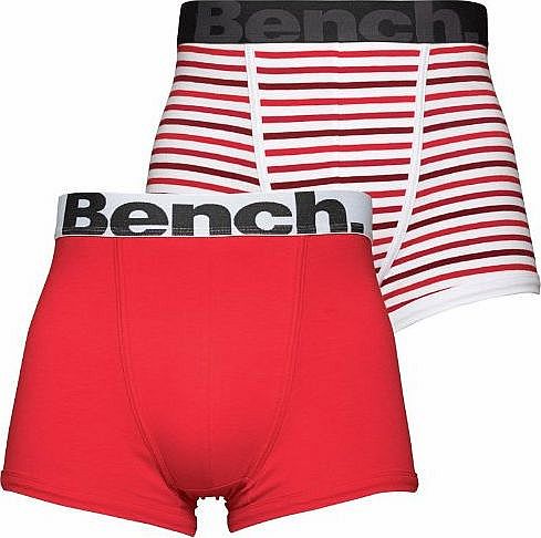 Bench Mens Bench Two Pack Trunks Red Guys Gents (S Fit Waist 29-32`` (73-82cm))
