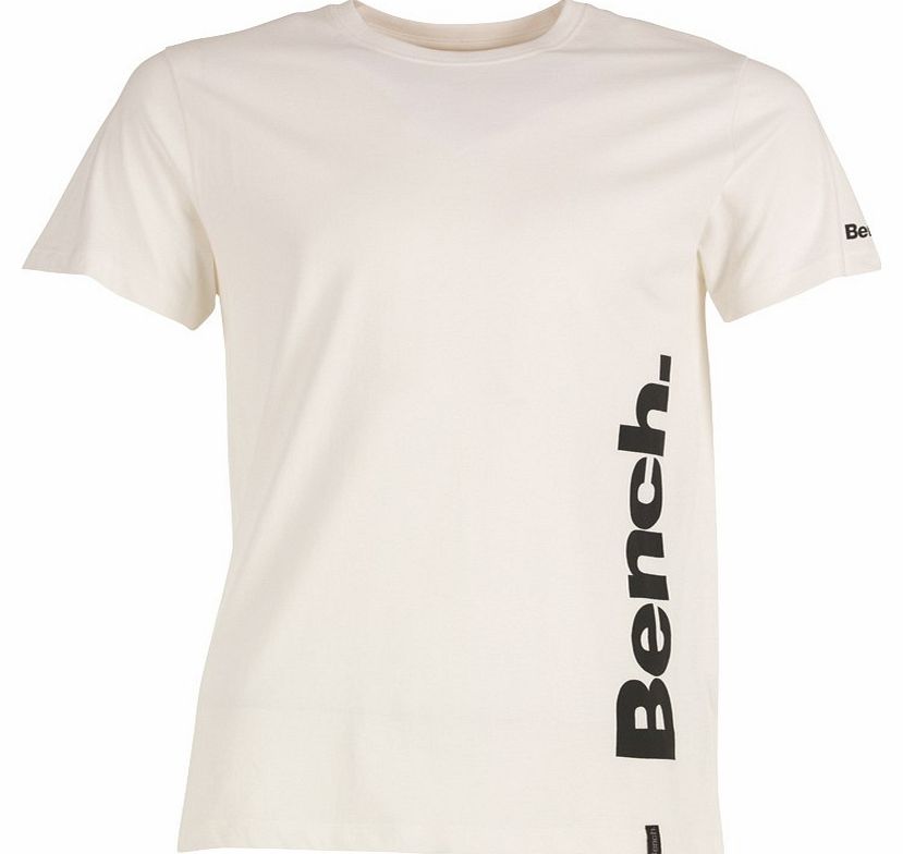 Mens Crew Neck Side Logo T-Shirt White