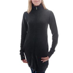 Bench Womens Long Life Zip Knit - Black Marl