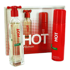 Benetton Hot Woman Gift Set 100ml