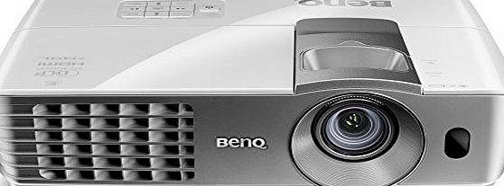 BenQ W1070  1080P Full HD Short-Throw Video Projector with 3D Support, Side Projection Support and Flexible Zoom and Lens Shift - White/Grey