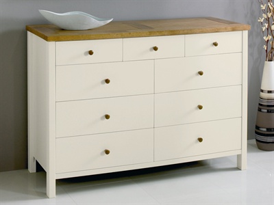 Bentley Designs Atlantis Two Tone 6   3 Drawer Chest Small