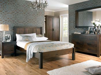 Bentley Designs Lyon Walnut Bedroom Set with Chest of Drawers