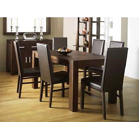 Bentley Designs Lyon Walnut Rectangular Dining Table