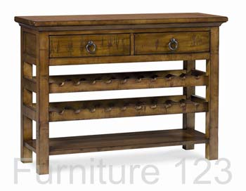 Todela Light Console Table with Wine Rack