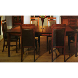 Bentley Henley - Dining Table and 6 Leather Chairs