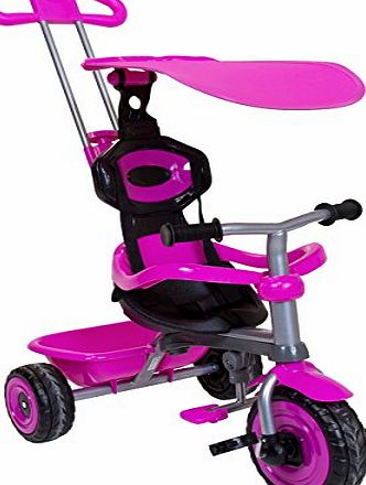 PINK CHILDRENS/GIRLS 3 IN 1 TRIKE WITH CANOPY & SAFETY GUARD