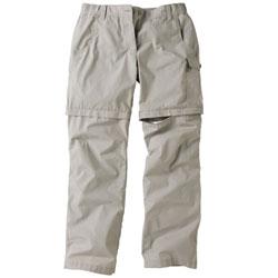 Womens Voyager Zip Off Pant - Cement