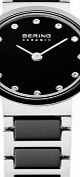 Bering Time Ladies Black and Silver Ceramic Watch
