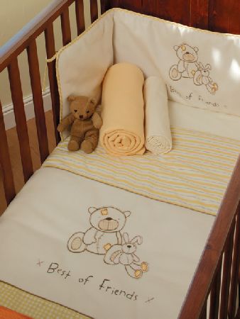 Best of Friends Yellow Cot and Cot Bed Nursery Bedding Bale