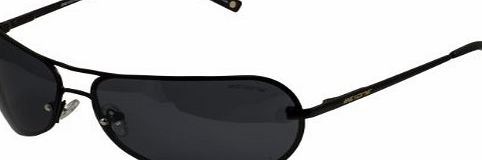 Mens Polarised Designer Aviator Driving Black/Black Tint Sunglasses & Free Pouch PZ3792