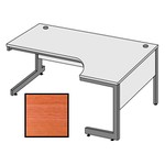 BEST Selling Budget 152.5cm Ergonomic Desk/Right Hand Return-Cherry